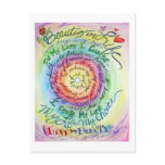 Beauty in Life Rounded Rainbow Postcard