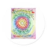 Beauty in Life Rounded Rainbow Round Stickers
