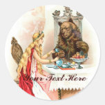 Beauty In Pink And The Beast Round Stickers
