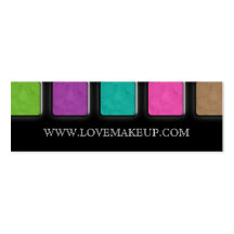 Beauty Makeup Artist Palettes Colourful BOOKMARK Business Card Template