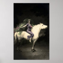 *Beauty on Horseback* Vintage Print