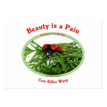 Beauty Pain Cow Killer Wasp Business Card Templates