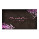 Beauty Salon Floral business card Pink Brown