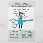 Beauty Salon Hairstylist  Hair Stylist Price List Flyer Design