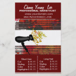 Beauty Salon Hairstylist  Hair Stylist Price List Flyer Design