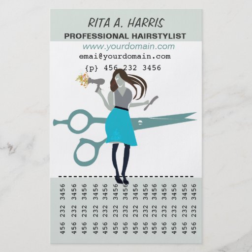 Beauty Salon Hairstylist  Hairdresser Products Personalized Flyer