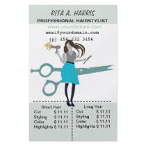 Beauty Salon Hairstylist  Hairdressing Price List Flyer Design