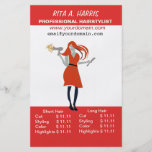 Beauty Salon Hairstylist  Hairdressing Price List Custom Flyer