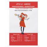 Beauty Salon Hairstylist  Hairdressing Price List flyers