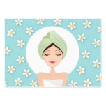 Beauty salon or spa business card - aqua blue