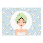 Beauty salon or spa business card - sky blue