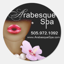 Beauty Spa Arabesque Product Round Sticker