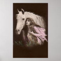 *Beauty with a White Horse* Vintage Print