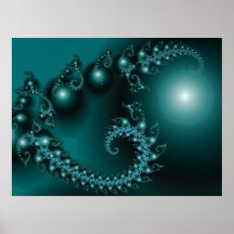 Beaux-arts abstraits de fractale de l'étincelle 3 affiche