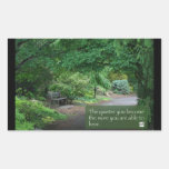 Beaux-arts avec des mots de la sagesse autocollants rectangulaires