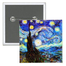 Beaux-arts vintages étoilés de la nuit de Van Gogh Pin's
