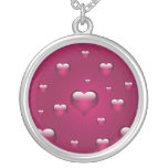beaux coeurs roses colliers personnalisés