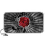beaux haut-parleurs de rose rouge