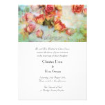 Beaux roses vintages épousant des invitations invitations