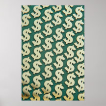 Beaux symboles dollar d'or posters