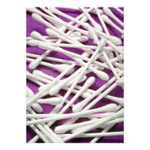 Beaux tampons de coton invitations personnalisables