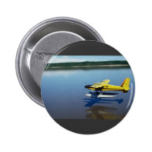 Beaver, landing on river pinback buttons