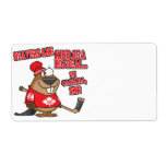 beavers kind of big deal in canada personalised shipping label