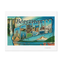 Beaverton, Oregon - Large Letter Scenes Postcard