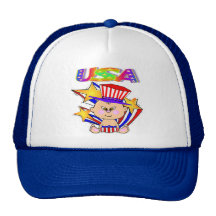 Bébé américain d'Asiatique de bébé Casquette