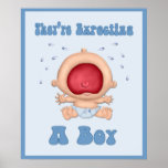 Bébé braillant drôle pour le garçon affiche