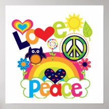 Bébé d'amour et de paix poster