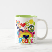 Bébé d'amour et de paix tasses