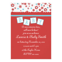 Bébé de calicot cartons d'invitation personnalisés