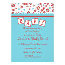 Bébé de calicot invitations personnalisables