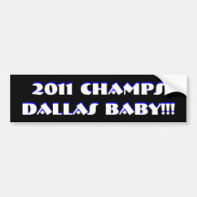 BÉBÉ DE DALLAS DE 2011 CHAMPIONS ! ! ! Adhésif pou Adhésif Pour Voiture