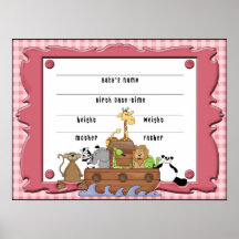 Bébé de l'arche de Noé Affiche