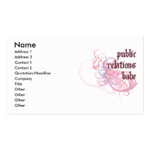 Bébé de relations publiques carte de visite