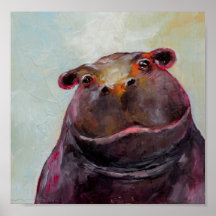 Bébé d'hippopotame posters