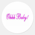 Bébé d'Ohhh (rose) Adhésif Rond