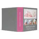 BÉBÉ GRIS ET ROSE 2" CLASSEUR D'ALBUM PHOTOS classeur