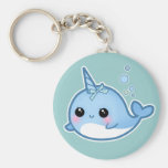 Bébé mignon narwhal porte-clef