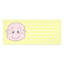 Bébé mignon, sur le modèle de point jaune de polka invitations