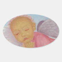 Bébé rose d'ange de cannelle autocollants