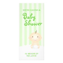 Bébé sur le nuage neuf (vert) faire-part