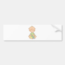 bébé tenant l'oeuf de pâques autocollants pour voiture