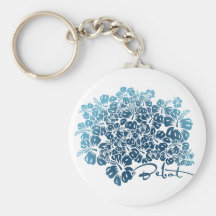 Bebot - Hibiscus - Blue Keychain