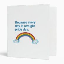 Because every day is Straight Pride day Vinyl Binder