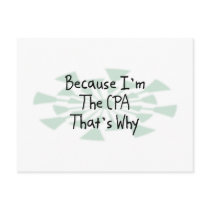 Because I'm the CPA Post Card