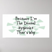 Because I'm the Dental Hygienist Poster