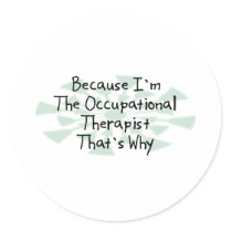 Because I'm the Occupational Therapist Stickers